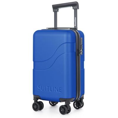 Suitline Clix-Lite Petite valise sous siège avec roulettes doubles amovibles 40 x 20 x 25 cm, mini valise rigide ABS, bagage de bord pour Ryanair, hauteur totale 47 cm, sac de cabine max 20 l, bleu Suitline Clix-Lite Petite valise sous siège avec roulettes doubles amovibles 40 x 20 x 25 cm, mini valise rigide ABS, bagage de bord pour Ryanair, hauteur totale 47 cm, sac de cabine max 20 l, bleu