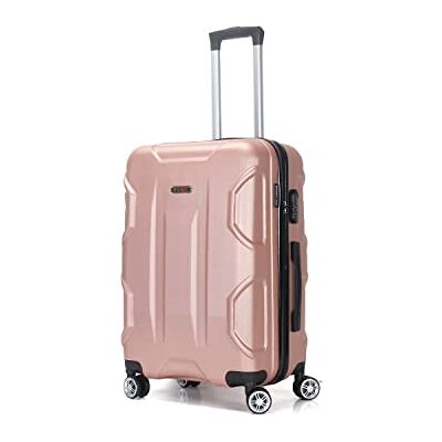 TROLLEY ADC Valise Moyenne Soute 65x41x26 cm Rigide, Légère 3 Kg 65 Litres 4 Doubles Roues Silencieuses Maniable, Pratique et Étanche Collection Palace Superfly Rose Gold TROLLEY ADC Valise Moyenne Soute 65x41x26 cm Rigide, Légère 3 Kg 65 Litres 4 Doubles Roues Silencieuses Maniable, Pratique et Étanche Collection Palace Superfly Rose Gold