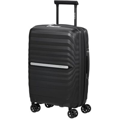 Samsonite Neo Flux Spinner S Slim, Uitschuifbare handbagage, 55 cm, 39/45 L, Zwart (Black) Samsonite Neo Flux Spinner S Slim, Uitschuifbare handbagage, 55 cm, 39/45 L, Zwart (Black)