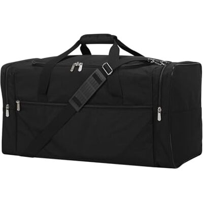 LONALIA 54L Grand Sac de Sport Sac de Voyage Hommes Weekend Sac de Fitness Sac d'Entraînement pour Camping Gym Voyage 63x28x30cm (Noir) LONALIA 54L Grand Sac de Sport Sac de Voyage Hommes Weekend Sac de Fitness Sac d'Entraînement pour Camping Gym Voyage 63x28x30cm (Noir)