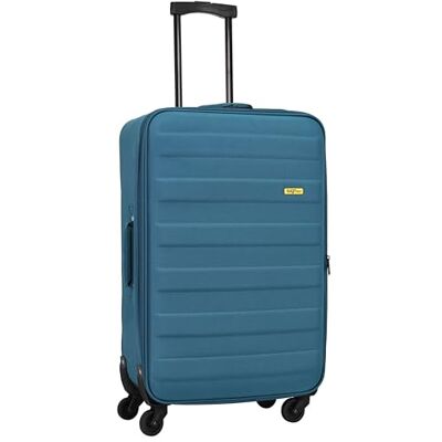 SiGN Valise de voyage en tissu à roulettes (bagage à main moyen et grand) + joint d'extension de 5 cm, Bleu pastel, Carry-On (60 cm), Valise en tissu avec joint d'expansion SiGN Valise de voyage en tissu à roulettes (bagage à main moyen et grand) + joint d'extension de 5 cm, Bleu pastel, Carry-On (60 cm), Valise en tissu avec joint d'expansion