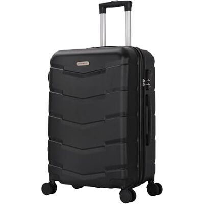 TROLLEY ADC Valise Cabine 55x34x23 Rigide, Légère 2,5 Kg 39 Litres 4 Doubles Roues Silencieuses Maniable, Pratique et Étanche Collection Wall Noir TROLLEY ADC Valise Cabine 55x34x23 Rigide, Légère 2,5 Kg 39 Litres 4 Doubles Roues Silencieuses Maniable, Pratique et Étanche Collection Wall Noir