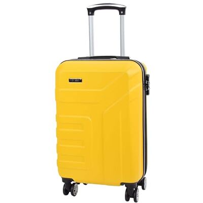 A1 FASHION GOODS Valise à 4 roues en ABS avec serrure à chiffres extensible, jaune, Carry-on 20 inchs, Bagage rigide à roulettes extensibles A1 FASHION GOODS Valise à 4 roues en ABS avec serrure à chiffres extensible, jaune, Carry-on 20 inchs, Bagage rigide à roulettes extensibles