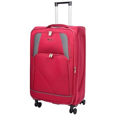 A1 FASHION GOODS Valise à roulettes souple extensible 4 roues York noir rouge violet, Rouge, M, Valise souple extensible avec roulettes pivotantes A1 FASHION GOODS Valise à roulettes souple extensible 4 roues York noir rouge violet, Rouge, M, Valise souple extensible avec roulettes pivotantes