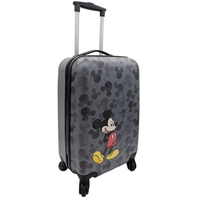 Undercover Mickey Mouse Kinder Hartschalen Trolley Handgepäck, 4 Rollen, 21 x 56 x 35 cm 36 l, grau Undercover Mickey Mouse Kinder Hartschalen Trolley Handgepäck, 4 Rollen, 21 x 56 x 35 cm 36 l, grau