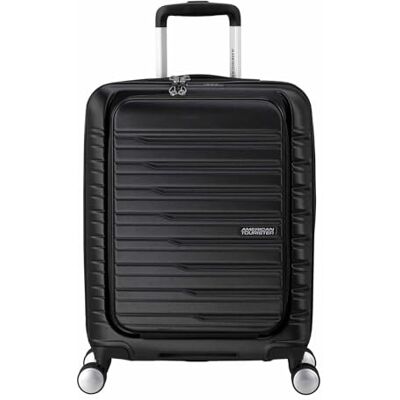American Tourister Flashline Spinner S, bagage à main avec chargement frontal, 55 cm, 34 L, noir (Shadow Black) American Tourister Flashline Spinner S, bagage à main avec chargement frontal, 55 cm, 34 L, noir (Shadow Black)