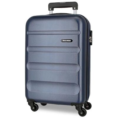 ROLL ROAD Flex Valise rigide fabriquée en ABS, un matériau, fermeture à combinaison latérale, 4 roues doubles, bagage main, intérieur pratique avec un compartiment, bleu marine, Talla única, Valise ROLL ROAD Flex Valise rigide fabriquée en ABS, un matériau, fermeture à combinaison latérale, 4 roues doubles, bagage main, intérieur pratique avec un compartiment, bleu marine, Talla única, Valise