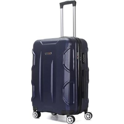 TROLLEY ADC Valise Grande Taille Soute 75x46x28 cm Rigide et Spacieuse 4 Kg 94 Litres 4 Doubles Roues Silencieuses Maniable, Pratique et Étanche Collection Wall Superfly Bleu Marine TROLLEY ADC Valise Grande Taille Soute 75x46x28 cm Rigide et Spacieuse 4 Kg 94 Litres 4 Doubles Roues Silencieuses Maniable, Pratique et Étanche Collection Wall Superfly Bleu Marine