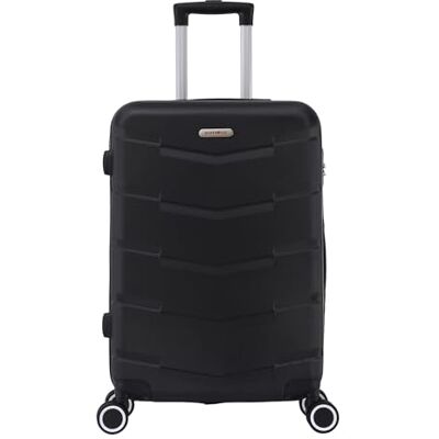 TROLLEY ADC Valise Grande Taille Soute 75x46x28 cm Rigide et Spacieuse 4 Kg 94 Litres 4 Doubles Roues Silencieuses Maniable, Pratique et Étanche Collection Wall Noir TROLLEY ADC Valise Grande Taille Soute 75x46x28 cm Rigide et Spacieuse 4 Kg 94 Litres 4 Doubles Roues Silencieuses Maniable, Pratique et Étanche Collection Wall Noir