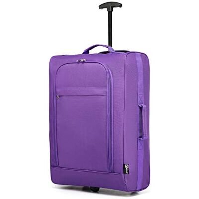 Kono Valise Cabine Souple Légère à 2 roulettes Bagage à Main Avion Voyage Bagages en Polyester 600D (Violet) Kono Valise Cabine Souple Légère à 2 roulettes Bagage à Main Avion Voyage Bagages en Polyester 600D (Violet)