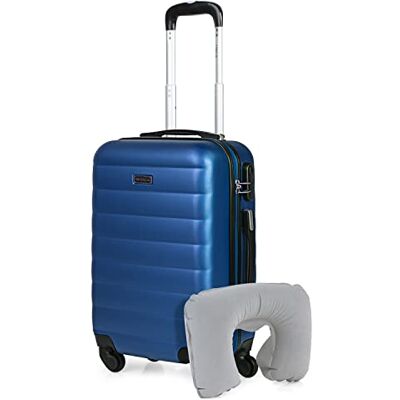 ITACA Valise Cabine 55x40x20 Rigide Légère à Roulette 4 Roues Pivotantes avec Cad ITACA Valise Cabine 55x40x20 Rigide Légère à Roulette 4 Roues Pivotantes avec Cad