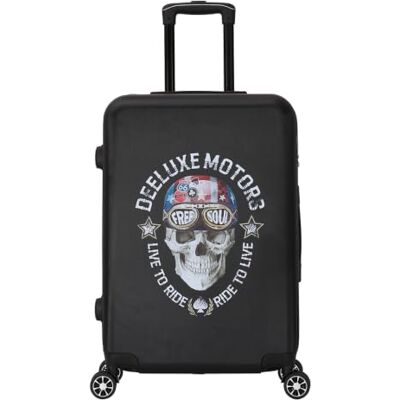 TROLLEY ADC Valise Moyenne Soute 65x41x26 cm Rigide, Légère 3 Kg 65 Litres 4 Doubles Roues Silencieuses Maniable, Pratique et Étanche Collection Butterfly Noir TROLLEY ADC Valise Moyenne Soute 65x41x26 cm Rigide, Légère 3 Kg 65 Litres 4 Doubles Roues Silencieuses Maniable, Pratique et Étanche Collection Butterfly Noir