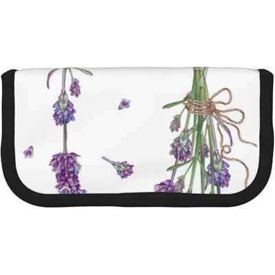 YUNWEIKEJI Trousse à crayons en toile de grande capacité Motif lavande sur Provence colorée, comme sur l'image, One Size, Organiseur de sac YUNWEIKEJI Trousse à crayons en toile de grande capacité Motif lavande sur Provence colorée, comme sur l'image, One Size, Organiseur de sac