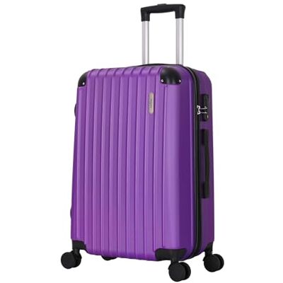 TROLLEY ADC Valise Cabine 55x34x23 Rigide, Légère 2,5 Kg 39 Litres 4 Doubles Roues Silencieuses Maniable, Pratique et Étanche Collection Corner Violet TROLLEY ADC Valise Cabine 55x34x23 Rigide, Légère 2,5 Kg 39 Litres 4 Doubles Roues Silencieuses Maniable, Pratique et Étanche Collection Corner Violet