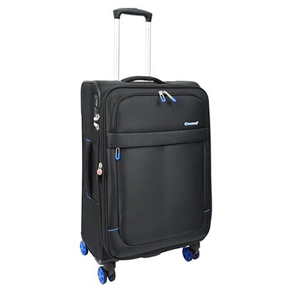 A1 FASHION GOODS Double valise souple à 4 roues légères et extensibles avec serrure TSA, Noir , Medium Check-in 24", Valise extensible à roulettes souple A1 FASHION GOODS Double valise souple à 4 roues légères et extensibles avec serrure TSA, Noir , Medium Check-in 24", Valise extensible à roulettes souple