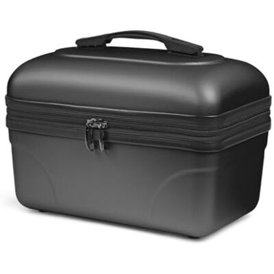 KINSTON Vanity Trousse de Toilette Cosmétiques, Rigide avec Poignée, Organisateur de Voyage, Boîte de Rangement Grande capacité (Noir/Grand Modèle) KINSTON Vanity Trousse de Toilette Cosmétiques, Rigide avec Poignée, Organisateur de Voyage, Boîte de Rangement Grande capacité (Noir/Grand Modèle)