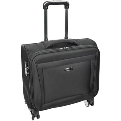 A1 FASHION GOODS Valise pilote à 4 roues légère TSA Lock taille cabine voyage affaires Crew, Noir , S, Boîtier souple pilote sur roulettes A1 FASHION GOODS Valise pilote à 4 roues légère TSA Lock taille cabine voyage affaires Crew, Noir , S, Boîtier souple pilote sur roulettes