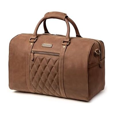 DRAKENSBERG Weekender « Mitch » DR00305 Petit sac de voyage en cuir pour homme et femme Convient comme bagage à main en avion Marron 25 l, Marron havane, Einheitsgröße, Sac de voyage DRAKENSBERG Weekender « Mitch » DR00305 Petit sac de voyage en cuir pour homme et femme Convient comme bagage à main en avion Marron 25 l, Marron havane, Einheitsgröße, Sac de voyage