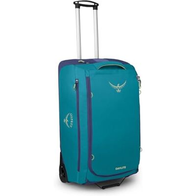 Osprey Whld Duffel 85 Daylite Wheeled Valise à roulettes résistante, Blue Spikemoss/Alkaline, Talla única, Décontracté Osprey Whld Duffel 85 Daylite Wheeled Valise à roulettes résistante, Blue Spikemoss/Alkaline, Talla única, Décontracté