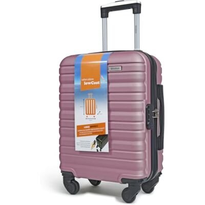 KINSTON Valise Cabine pour EasyJet 4 Roues Détachables Taille LowCost Bagage à Main Léger et Durable, Roues Pivotantes Amovibles Démontable Rose KINSTON Valise Cabine pour EasyJet 4 Roues Détachables Taille LowCost Bagage à Main Léger et Durable, Roues Pivotantes Amovibles Démontable Rose