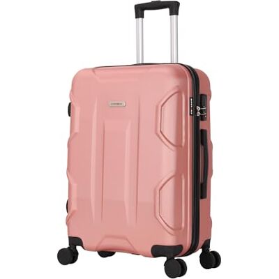 TROLLEY ADC Valise Cabine 55x34x23 Rigide, Légère 2,5 Kg 39 Litres 4 Doubles Roues Silencieuses Maniable, Pratique et Étanche Collection Palace SuperFly Rose Gold TROLLEY ADC Valise Cabine 55x34x23 Rigide, Légère 2,5 Kg 39 Litres 4 Doubles Roues Silencieuses Maniable, Pratique et Étanche Collection Palace SuperFly Rose Gold