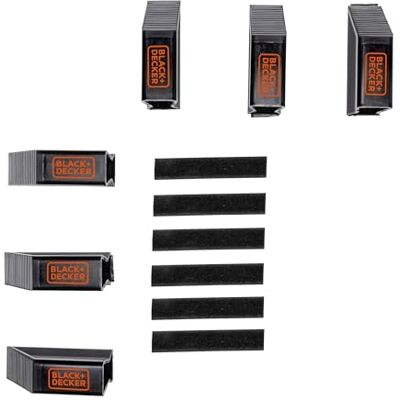 Black & Decker Lot de 6 blocs de chargement, organiseur de coffre, pour valises, cartons de déménagement, achats et plus encore, organiseur de voiture, clips à bagages, en plastique, noir Black & Decker Lot de 6 blocs de chargement, organiseur de coffre, pour valises, cartons de déménagement, achats et plus encore, organiseur de voiture, clips à bagages, en plastique, noir