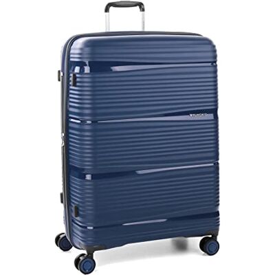 RONCATO R-LITE Valise Grande Taille Rigide Extensible – 75x51x30/33 cm – 4 Roues Pivotantes – Léger et Résistant – Bagage de Voyage Bleu nuit RONCATO R-LITE Valise Grande Taille Rigide Extensible – 75x51x30/33 cm – 4 Roues Pivotantes – Léger et Résistant – Bagage de Voyage Bleu nuit
