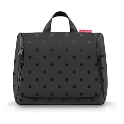 reisenthel Trousse de toilette XL pratique avec crochet, matériau imperméable, Noir brillant à pois, 28 cm, Sac de toilette XL noir brillant à pois reisenthel Trousse de toilette XL pratique avec crochet, matériau imperméable, Noir brillant à pois, 28 cm, Sac de toilette XL noir brillant à pois
