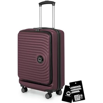 Hauptstadtkoffer Mitte Valise cabine ouverture par le haut 55 x 40 x 20 cm, bagage cabine avion, serrure TSA, 4 roulettes, valise rigide, trolley + étiquette bagage numérique, Bourgogne Hauptstadtkoffer Mitte Valise cabine ouverture par le haut 55 x 40 x 20 cm, bagage cabine avion, serrure TSA, 4 roulettes, valise rigide, trolley + étiquette bagage numérique, Bourgogne