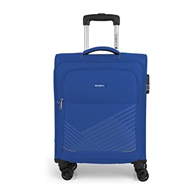 Gabol Valise de cabine Lisbonne souple avec capacité de 37 L, bleu, Valises et trolleys Gabol Valise de cabine Lisbonne souple avec capacité de 37 L, bleu, Valises et trolleys