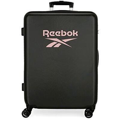 Reebok Beverly Valise Moyenne Noir 48x68x26 cm Rigide ABS Fermeture à combinaison Latérale 70L 3 kgs 4 Roues, Noir, Talla única, Valise moyenne Reebok Beverly Valise Moyenne Noir 48x68x26 cm Rigide ABS Fermeture à combinaison Latérale 70L 3 kgs 4 Roues, Noir, Talla única, Valise moyenne