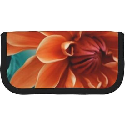 YUNWEIKEJI Trousse à crayons en toile avec motif fleur bleu sarcelle et orange Grande capacité, comme sur l'image, One Size, Organiseur de sac YUNWEIKEJI Trousse à crayons en toile avec motif fleur bleu sarcelle et orange Grande capacité, comme sur l'image, One Size, Organiseur de sac