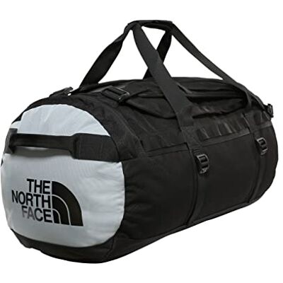 THE NORTH FACE Gilman Duffel Bag Sac de sport et de gymnastique avec bandoulières Sac de voyage pliable TNF Black/Mid Grey, M THE NORTH FACE Gilman Duffel Bag Sac de sport et de gymnastique avec bandoulières Sac de voyage pliable TNF Black/Mid Grey, M