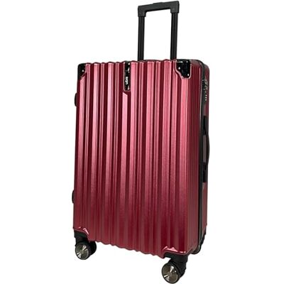 SiGN Valise de voyage à coque rigide en ABS Léger 4 roulettes doubles (bagage à main, moyen-grand) Serrure à numéro, rouge, Handgepäck (55cm), Valise rigide avec double roulettes SiGN Valise de voyage à coque rigide en ABS Léger 4 roulettes doubles (bagage à main, moyen-grand) Serrure à numéro, rouge, Handgepäck (55cm), Valise rigide avec double roulettes