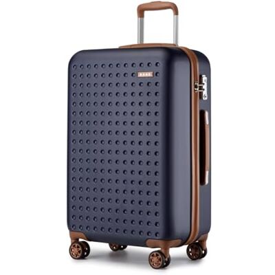 Kono Valise Grande Cabine 75cm, Bagage Cabine en ABS+PC Valise Rigide 4 roulettes Valise de Voyage avec Serrure TSA,Bleu Kono Valise Grande Cabine 75cm, Bagage Cabine en ABS+PC Valise Rigide 4 roulettes Valise de Voyage avec Serrure TSA,Bleu