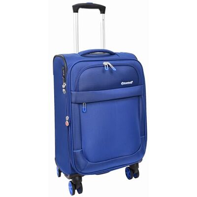 A1 FASHION GOODS Double valise souple à 4 roues légères et extensibles avec serrure TSA, bleu marine, Small Cabin 20", Valise extensible à roulettes souple A1 FASHION GOODS Double valise souple à 4 roues légères et extensibles avec serrure TSA, bleu marine, Small Cabin 20", Valise extensible à roulettes souple