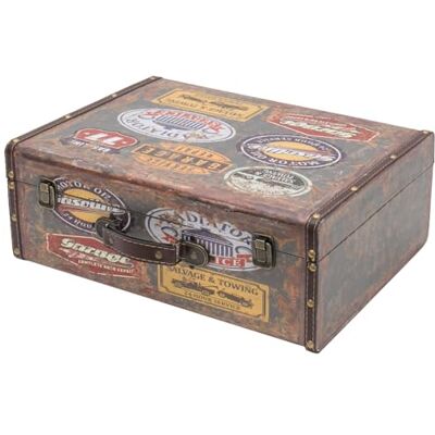 HMF VKO107 Lot de 2 valises vintage en bois Tailles Décoration Garage HMF VKO107 Lot de 2 valises vintage en bois Tailles Décoration Garage