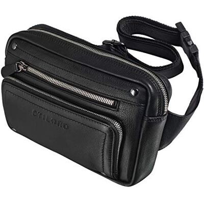 STILORD "Lou" Pochette de Ceinture en Cuir Vintage Sacoche Banane Ceinture Réglable Poche Ventrale Sac Banane idéal Sport Voyages Quotidien Durable Couleur:noir STILORD "Lou" Pochette de Ceinture en Cuir Vintage Sacoche Banane Ceinture Réglable Poche Ventrale Sac Banane idéal Sport Voyages Quotidien Durable Couleur:noir