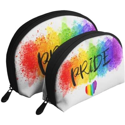 KEDDJI Lot de 2 trousses de maquillage colorées style aquarelle LGBT Gay Pride arc-en-ciel en forme de cœur pour femme Petit porte-monnaie Trousse de toilette, comme sur l'image, One Size, Pochette à KEDDJI Lot de 2 trousses de maquillage colorées style aquarelle LGBT Gay Pride arc-en-ciel en forme de cœur pour femme Petit porte-monnaie Trousse de toilette, comme sur l'image, One Size, Pochette à
