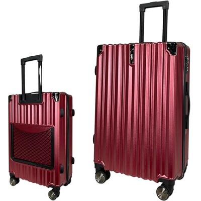 SiGN Valise de voyage rigide à roulettes en ABS Valise de voyage à 360° Double roulettes Serrure à combinaison De moderne Bagage à main Moyen et grand, rouge, Großer Koffer (75cm), SiGN Valise de voyage rigide à roulettes en ABS Valise de voyage à 360° Double roulettes Serrure à combinaison De moderne Bagage à main Moyen et grand, rouge, Großer Koffer (75cm),
