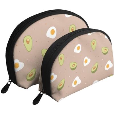 KEDDJI Sac de maquillage en forme d'œuf et d'avocat, sac de rangement pour femme, petit porte-monnaie, trousse de toilette, trousse de maquillage, 2 pièces, comme sur l'image, One Size, Pochette à monnaie KEDDJI Sac de maquillage en forme d'œuf et d'avocat, sac de rangement pour femme, petit porte-monnaie, trousse de toilette, trousse de maquillage, 2 pièces, comme sur l'image, One Size, Pochette à monnaie