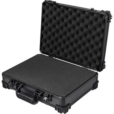 HMF 15500 Mallette de transport universelle avec mousse prédécoupée 39 x 29 x 12 cm, Noir , Valise HMF 15500 Mallette de transport universelle avec mousse prédécoupée 39 x 29 x 12 cm, Noir , Valise