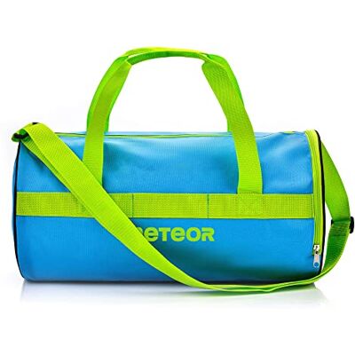 meteor Sac de Sport 25L Femme Homme Enfant Fille Bag Sac Voyage Bagage Duffel Fitness Gym Vacances bandoulière Fitness Travail avec Compartiment à Chaussures Séparé, Bleu/Vert, 25L meteor Sac de Sport 25L Femme Homme Enfant Fille Bag Sac Voyage Bagage Duffel Fitness Gym Vacances bandoulière Fitness Travail avec Compartiment à Chaussures Séparé, Bleu/Vert, 25L