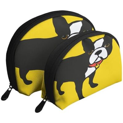 KEDDJI Lot de 2 trousses de maquillage en forme de bouledogue français, sac de rangement pour femme, petit porte-monnaie, trousse de toilette, trousse de maquillage, comme sur l'image, One Size, Pochette à KEDDJI Lot de 2 trousses de maquillage en forme de bouledogue français, sac de rangement pour femme, petit porte-monnaie, trousse de toilette, trousse de maquillage, comme sur l'image, One Size, Pochette à