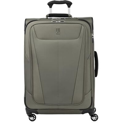 Travelpro Maxlite 5 Valise extensible 63,5 cm, Gris ardoise/vert, Checked-Medium 25-Inch, Maxlite 5 Softside Valise extensible à roulettes pivotantes Travelpro Maxlite 5 Valise extensible 63,5 cm, Gris ardoise/vert, Checked-Medium 25-Inch, Maxlite 5 Softside Valise extensible à roulettes pivotantes