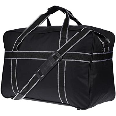 Christian Wippermann Grand sac de voyage, de sport, de weekend, pliable, pour homme et femme, Noir , L, Rétro Christian Wippermann Grand sac de voyage, de sport, de weekend, pliable, pour homme et femme, Noir , L, Rétro