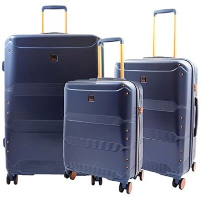 A1 FASHION GOODS Astro Valise extensible à 4 roues rigide, bleu marine, Set of all 3 Sizes, Valise rigide extensible avec roulettes pivotantes A1 FASHION GOODS Astro Valise extensible à 4 roues rigide, bleu marine, Set of all 3 Sizes, Valise rigide extensible avec roulettes pivotantes