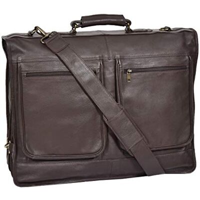 A1 FASHION GOODS Riga Sac de transport en cuir véritable Marron, marron, L, Porte-costumes A1 FASHION GOODS Riga Sac de transport en cuir véritable Marron, marron, L, Porte-costumes