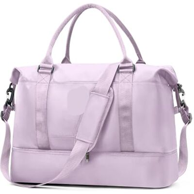 SQQCREATO Grand sac de voyage pliable de sport avec compartiment à chaussures 45 x 36 x 20 cm, violet, One Size, Classique SQQCREATO Grand sac de voyage pliable de sport avec compartiment à chaussures 45 x 36 x 20 cm, violet, One Size, Classique