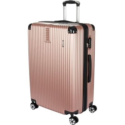 BRUBAKER Valise de voyage London Valise à roulettes rigide avec serrure à combinaison, 4 roues et poignées confortables Valise à roulettes en ABS à coque rigide Robuste et légère, rose-gold, XL BRUBAKER Valise de voyage London Valise à roulettes rigide avec serrure à combinaison, 4 roues et poignées confortables Valise à roulettes en ABS à coque rigide Robuste et légère, rose-gold, XL